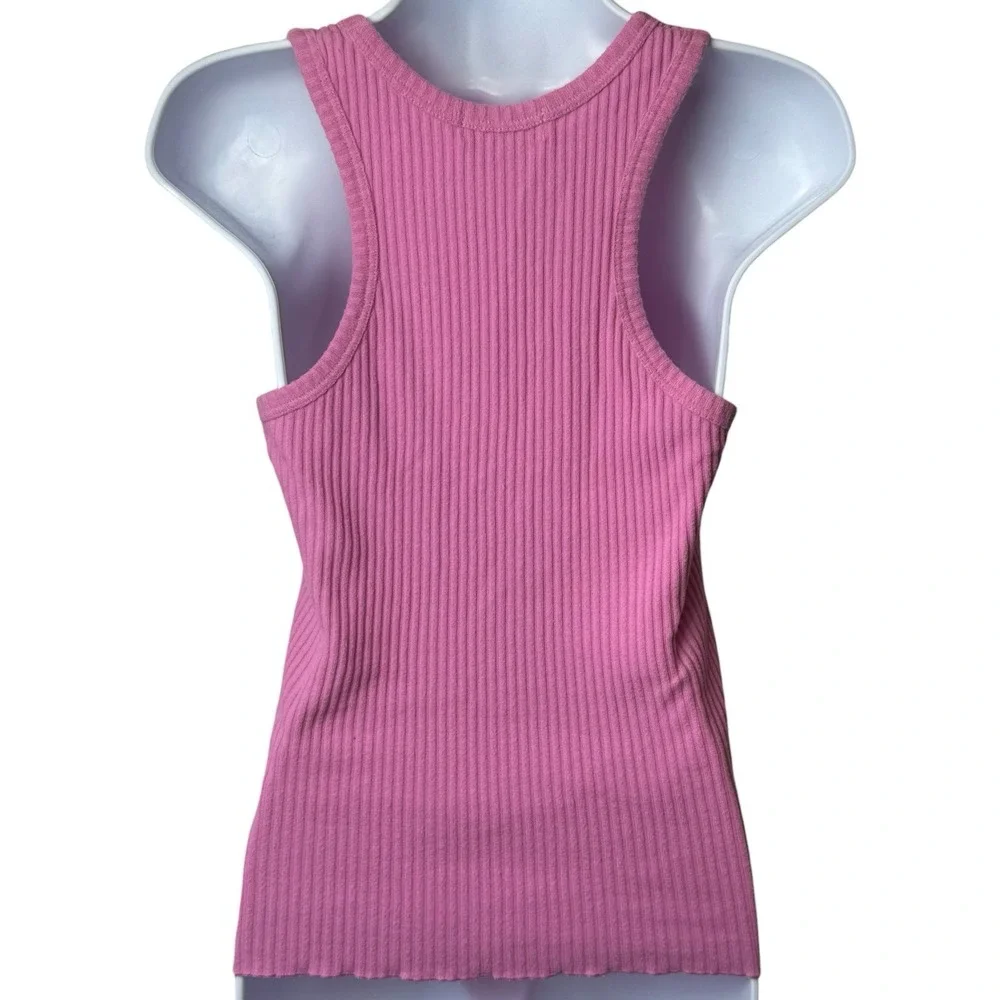 PJ Salvage Pink Ribbed Tank Top Capsule Lounge Sleep‎ Intimates Cozy S